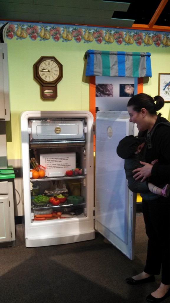 Lindsay LOVES fake food in fridges. Seriously.